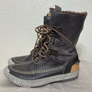 Timberland Hookset Tall Men’s Brown Leather Boots 74199 Size 12